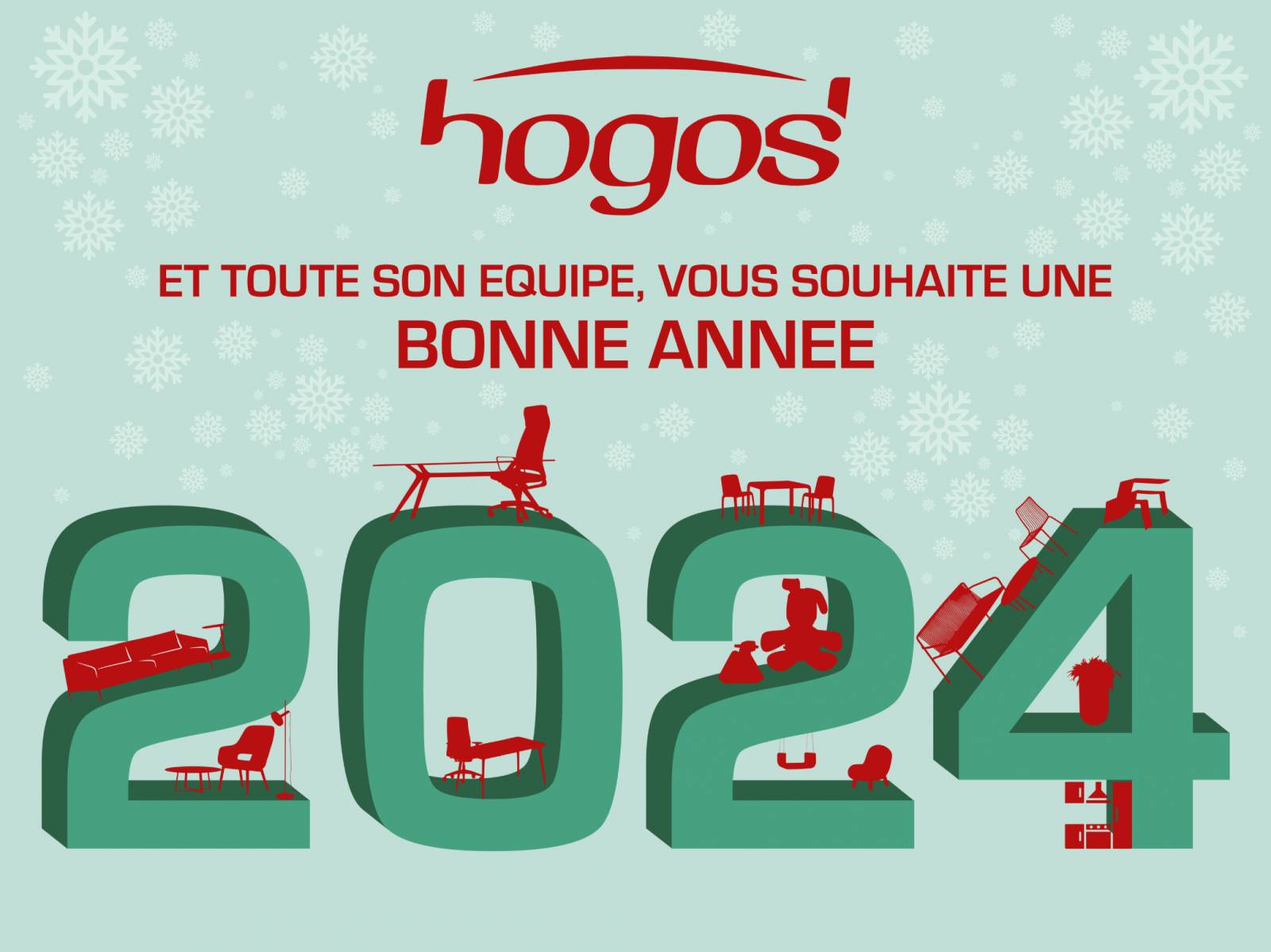 Toute l'équipe Hogos vous souhaite une bonne année 2024 !
